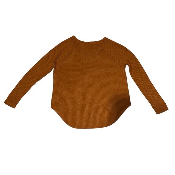 American Eagle Soft & Sexy Plush Waffle Knit V-Neck Sweater Size Small - Picture 2 of 9